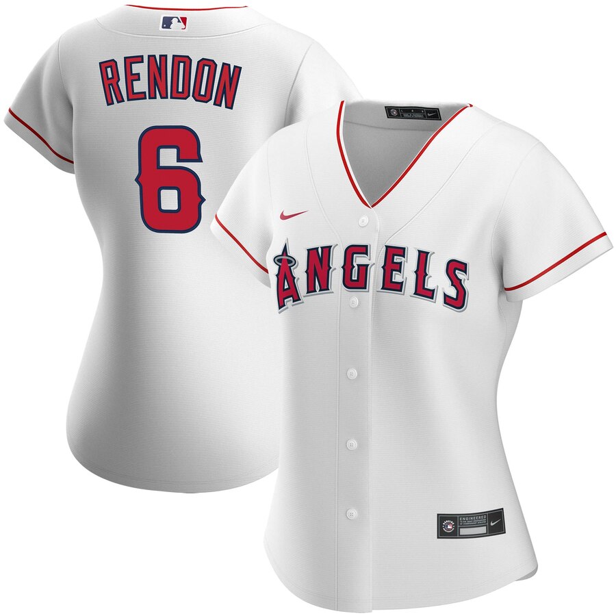 Los Angeles Angels 6 Anthony Rendon Nike Women Home 2020 MLB Player Jersey White